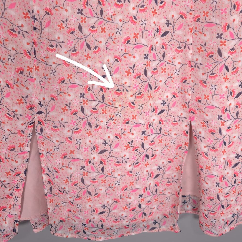 BODEN Jane Milkshake Pink Floral Dress Petite 4 Short Sleeve Knee Midi Women’s - Picture 9 of 11